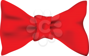 red bow tie against white background, abstract vector art illustration; image contains gradient mesh