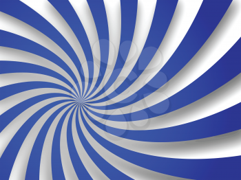shadowed blue swirl, abstract vector art illustration