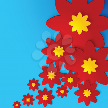 flowers shadowed background, abstract vector art illustration, image contains transparency