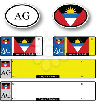 antigua and barbuda auto set against white background, abstract vector art illustration, image contains transparency