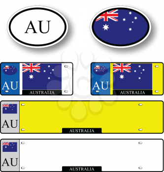 australia auto set against white background, abstract vector art illustration, image contains transparency