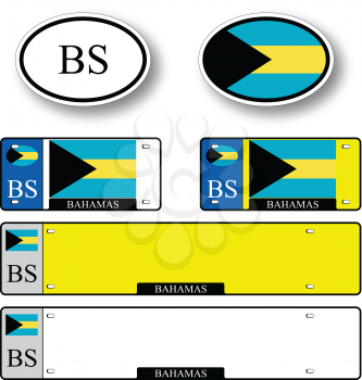 bahamas auto set against white background, abstract vector art illustration, image contains transparency
