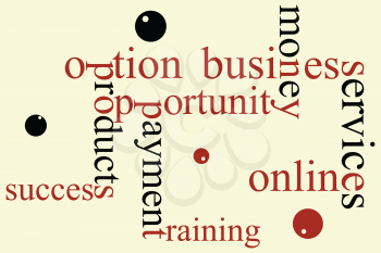 business words, abstract vector art illustration