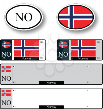 norway auto set against white background, abstract vector art illustration, image contains transparency