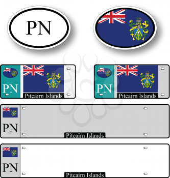 pitcairn islands auto set against white background, abstract vector art illustration, image contains transparency