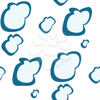 clouds pattern, abstract seamless texture, vector art illustration