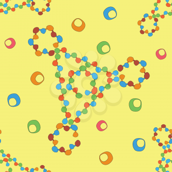 funky bubbles pattern, abstract seamless texture, vector art illustration