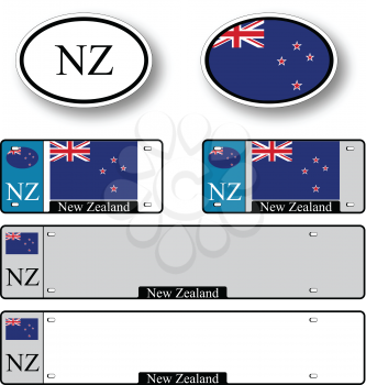 new zealand auto set against white background, abstract vector art illustration, image contains transparency