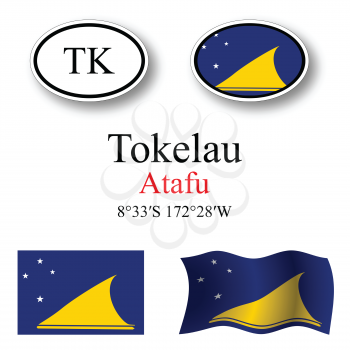 tokelau set against white background, abstract vector art illustration, image contains transparency