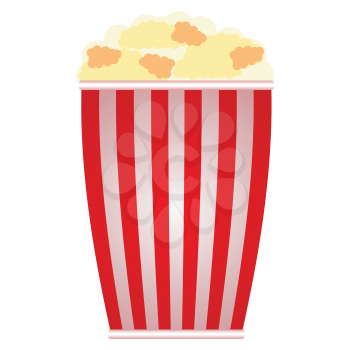 popcorn box against white background, image contains transparency