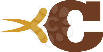 Royalty Free Clipart Image of a Brown C