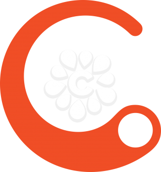 Royalty Free Clipart Image of an Orange C