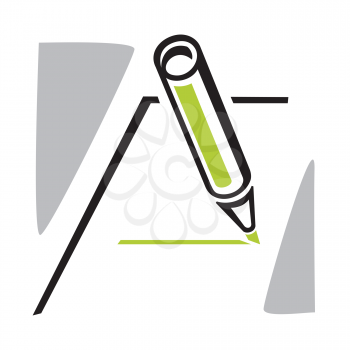 Royalty Free Clipart Image of a Pencil on Paper