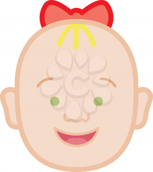 Royalty Free Clipart Image of a Happy Baby Face