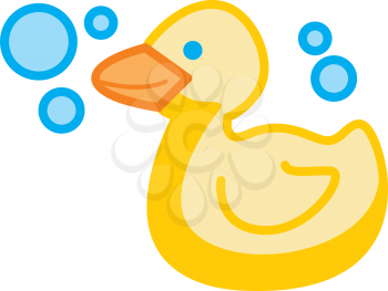 Royalty Free Clipart Image of a Rubber Ducky