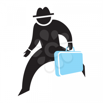 Royalty Free Clipart Image of a Man With a Briefcase