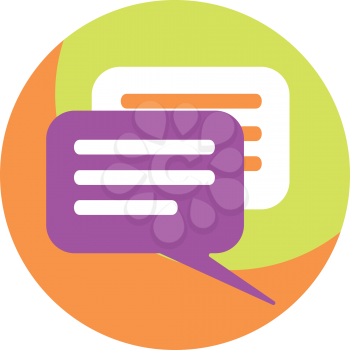 Royalty Free Clipart Image of a Conversation Icon