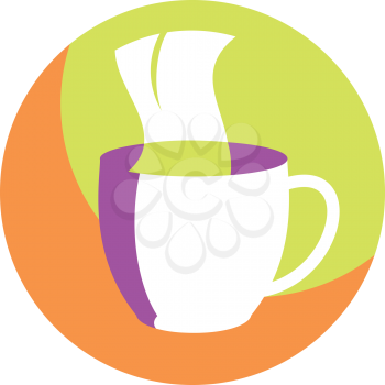 Royalty Free Clipart Image of a Cup of a Hot Beverage
