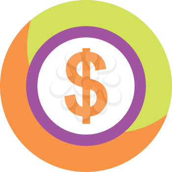 Royalty Free Clipart Image of a Dollar Sign