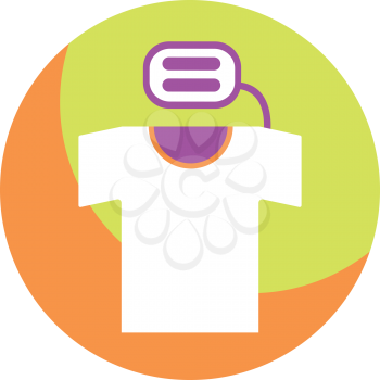 Royalty Free Clipart Image of a Shirt With a Tag