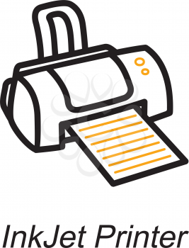 Royalty Free Clipart Image of an Inkjet Printer