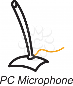 Royalty Free Clipart Image of a PC Microphone