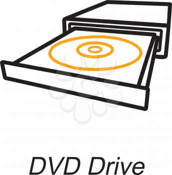Royalty Free Clipart Image of a DVD Drive