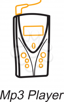 Royalty Free Clipart Image of an MP3 Player