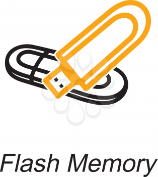 Royalty Free Clipart Image of a Flash Memory