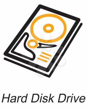 Royalty Free Clipart Image of a Hard Disk Drive