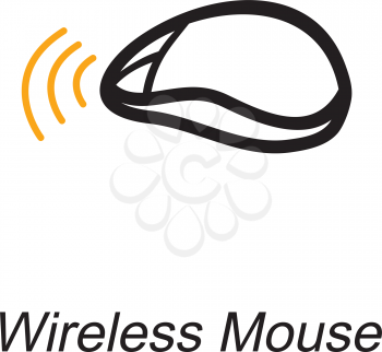 Royalty Free Clipart Image of a Wireless Mouse