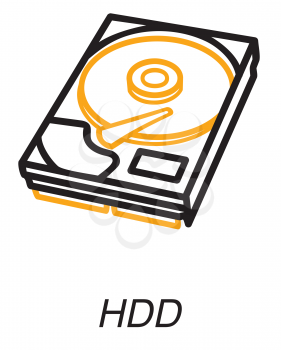 Royalty Free Clipart Image of HDD