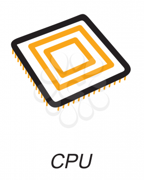 Royalty Free Clipart Image of a CPU