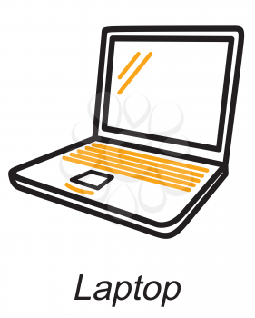Royalty Free Clipart Image of a Laptop