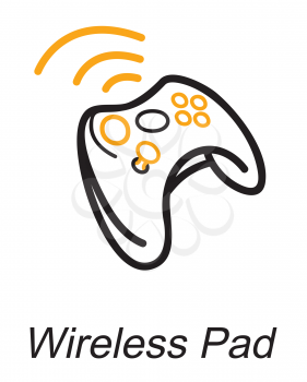Royalty Free Clipart Image of a Wireless Pad