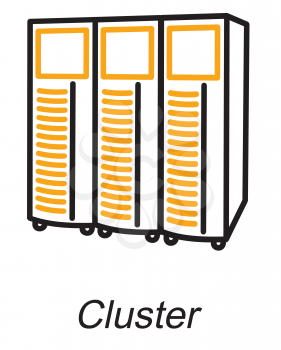 Royalty Free Clipart Image of a Cluster