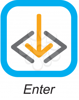 Royalty Free Clipart Image of an Enter Button