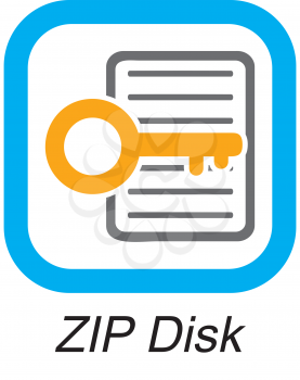 Royalty Free Clipart Image of a Zip Disk