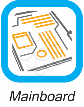 Royalty Free Clipart Image of a Mainboard