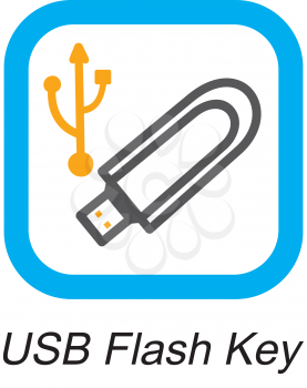 Royalty Free Clipart Image of a USB Flash Key