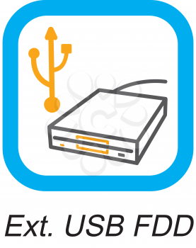 Royalty Free Clipart Image of a USB FDD