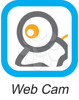 Royalty Free Clipart Image of a Web Cam Button
