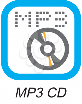 Royalty Free Clipart Image of an MP3 CD