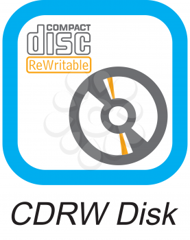 Royalty Free Clipart Image of a CDRW Disk