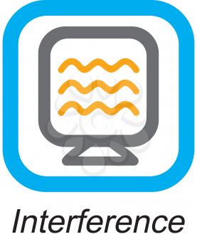 Royalty Free Clipart Image of an Interference Button
