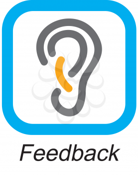 Royalty Free Clipart Image of a Feedback Button