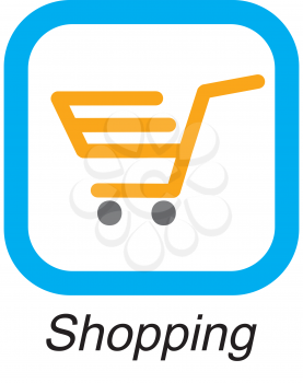 Royalty Free Clipart Image of a Shopping Button