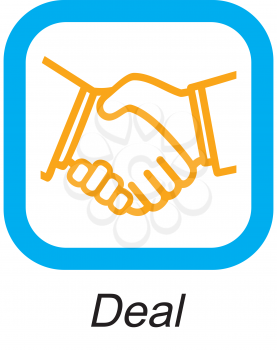 Royalty Free Clipart Image of a Deal Button