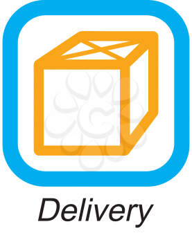 Royalty Free Clipart Image of a Delivery Button