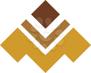 Royalty Free Clipart Image of a Gold and Brown Design